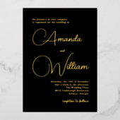 Invitation En Aluminium Script de calligraphie moderne simple (Recto)