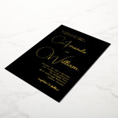 Invitation En Aluminium Script de calligraphie moderne simple (Rotation)