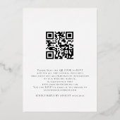 Invitation En Aluminium Script de code QR de superposition de photo de mar (Verso)
