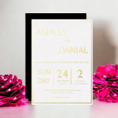 Invitation En Aluminium Script De Croquis Moderne Simple Mariage Blanc Et