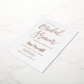 Invitation En Aluminium Script de Fête des mariées moderne élégant (Rotation)