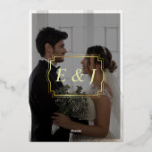 Invitation En Aluminium Script élégant moderne 5 Mariage de superposition (Verso)