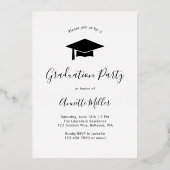 Invitation En Aluminium Script élégant moderne Ajouter Photo Graduation Pa (Verso)