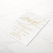 Invitation En Aluminium Script fantaisie Nous sommes une partie d'engageme (Rotation)