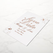 Invitation En Aluminium Script géométrique Enregistrer la date en mode Pre (Rotation)