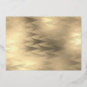 Invitation En Aluminium Script Gold Élégant Enregistrer Le Mariage Date (Verso)