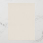 Invitation En Aluminium Script Gold Foil | Mariage Décontracté de marine (Verso)