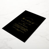 Invitation En Aluminium Script Gold Foil | Mariage photo noir (Rotation)