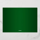 Invitation En Aluminium Script Green 2025 Photo Graduation Party Gold (Verso)