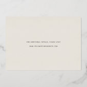 Invitation En Aluminium Script lisse | Photo unique Enregistrer la date (Verso)