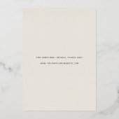 Invitation En Aluminium Script lisse | Photo verticale Enregistrer la date (Verso)