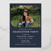 Invitation En Aluminium Script moderne 4 Photos Graduation Party Invitatio (Verso)