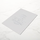 Invitation En Aluminium Script moderne à huile d'argent | Mariage Décontra (Rotation)