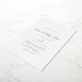 Invitation En Aluminium Script moderne à huile d'argent | Mariage photo (Rotation)