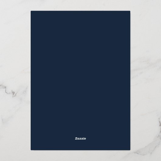 Invitation En Aluminium Script moderne Blue Silver Graduation Party (Verso)