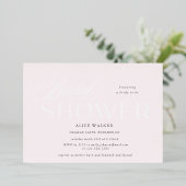 Invitation En Aluminium script moderne élégante douche nuptiale (Debout devant)
