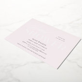 Invitation En Aluminium script moderne élégante douche nuptiale (Rotation)