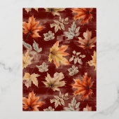 Invitation En Aluminium Script Moderne Levez Le Dîner Thanksgiving (Verso)