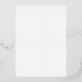 Invitation En Aluminium Script moderne Photo Mariage Real Foil Menu Card (Verso)