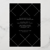 Invitation En Aluminium Script moderne simple une graduation photo (Verso)