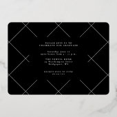 Invitation En Aluminium Script moderne simple une graduation photo (Verso)