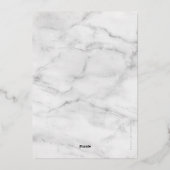 Invitation En Aluminium SCRIPT MODERNE surprise fête d'anniversaire noir o (Verso)