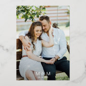 Invitation En Aluminium Script or moderne 2 photos mariage (Verso)