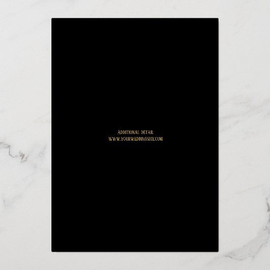 Invitation En Aluminium Script photo Enregistrer la date (Verso)
