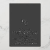 Invitation En Aluminium Script photo personnalisé Mariage de transparence  (Verso)