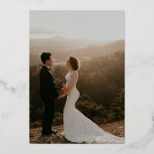 Invitation En Aluminium Script rétro Goth Dark Mariage esthétique Real (Verso)