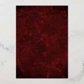 Invitation En Aluminium Script Rose élégant Royal Red Gold Quinceanera (Verso)