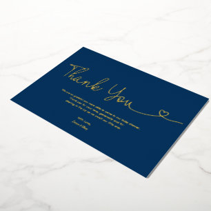 Invitation En Aluminium Script Royal Blue pour la Baby Shower Garçon Coeur