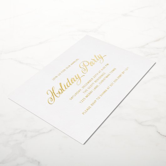 Invitation En Aluminium Script simple élégant moderne Fête de vacances mod (Rotation)