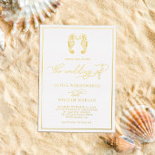 Invitation En Aluminium Seahorse Coastal Beach Élégant Mariage Script
