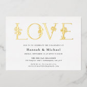 Invitation En Aluminium Secret Garden Floral LOVE (Recto)