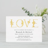 Invitation En Aluminium Secret Garden Floral LOVE (Debout devant)