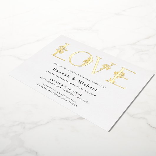 Invitation En Aluminium Secret Garden Floral LOVE (Rotation)