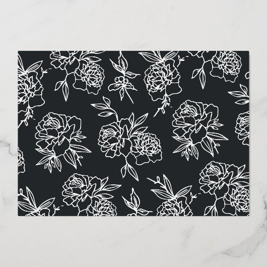 Invitation En Aluminium Secret Garden Floral LOVE (Verso)