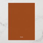 Invitation En Aluminium sentier d'automne feuille accent mariage (Verso)