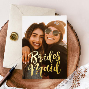 Invitation En Aluminium Seras-Tu Ma Photo D'Époux