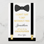 Invitation En Aluminium Serez-Vous Mon Groomage ? (Recto)