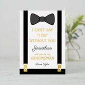 Invitation En Aluminium Serez-Vous Mon Groomage ? (Debout devant)