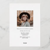 Invitation En Aluminium Série branchée Multiphoto Graduation (Verso)