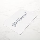 Invitation En Aluminium Seriez-vous mon témoin ? Écriture moderne argent (Rotation)