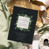 Invitation En Aluminium Serre | Elégant Mariage botanique aquarelle