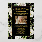 Invitation En Aluminium Service commémoratif | Élégant funérailles photo (Recto)