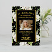 Invitation En Aluminium Service commémoratif | Élégant funérailles photo (Debout devant)