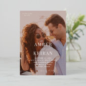 Invitation En Aluminium Shades - Mariage photo baisé Sun (Debout devant)