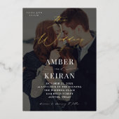 Invitation En Aluminium Shades - Mariage photo foncé (Recto)