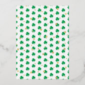 Invitation En Aluminium Shamrock St. Patrick's Day Party (Verso)